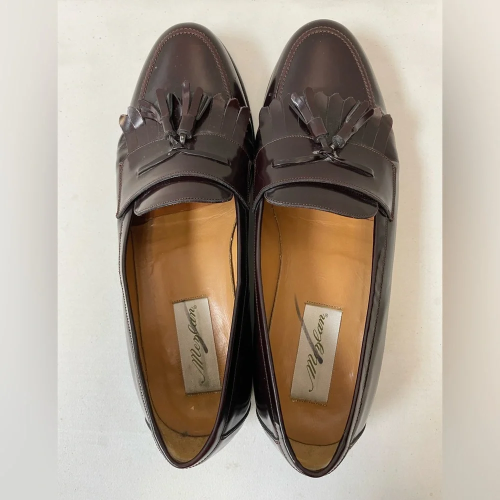 MEZLAN Made in Spain SANTANDER‎  Tasseled Kiltie Loafer in Cordovan 9 1/2 M $325